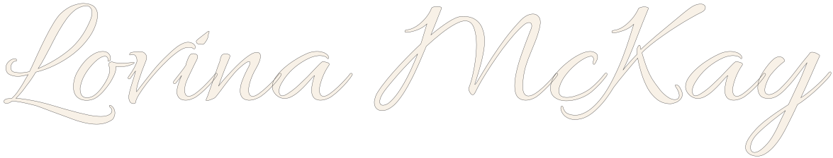Lovina McKay author logo in a creamy white